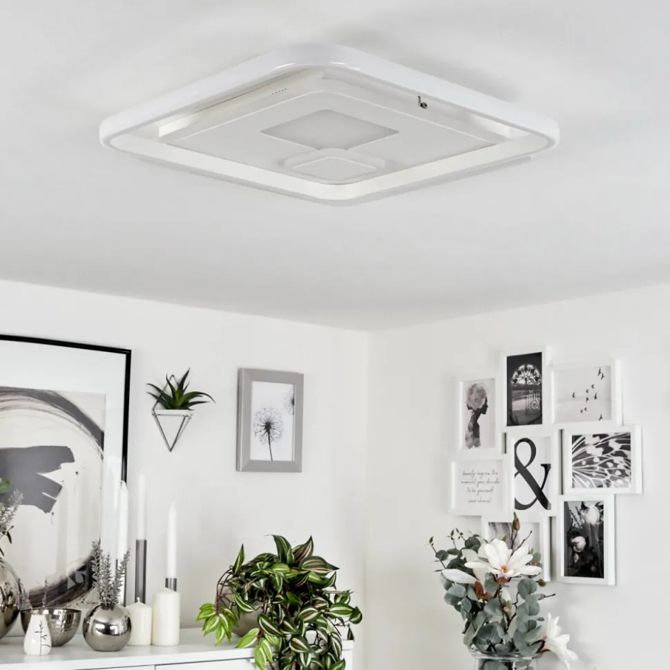 Plafonnierselim Led Blanc, 1 Lumiere, Telecommandes