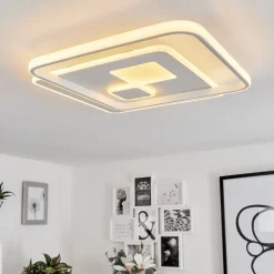 Plafonnierselim Led Blanc, 1 Lumiere, Telecommandes