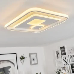 Plafonnierselim Led Blanc, 1 Lumiere, Telecommandes