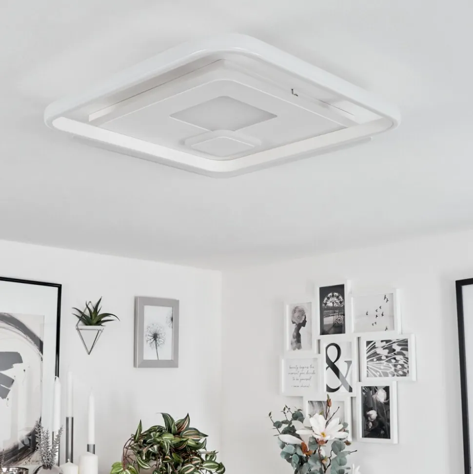 Plafonnierselim Led Blanc, 1 Lumiere, Telecommandes