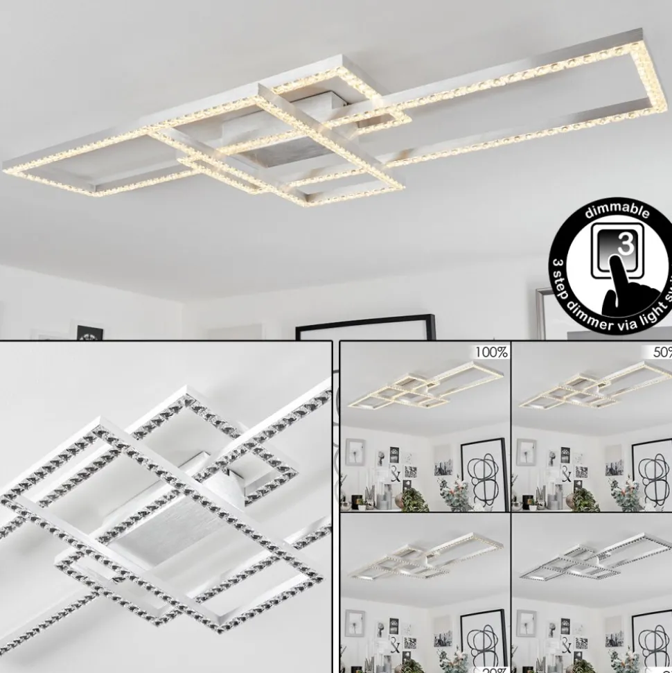 Plafonnierserranos Led Aluminium, 1 Lumiere