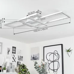 Plafonnierserranos Led Aluminium, 1 Lumiere