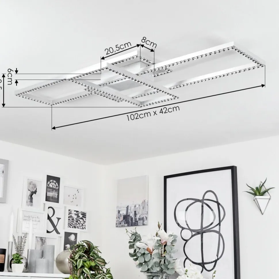 Plafonnierserranos Led Aluminium, 1 Lumiere