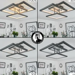 Plafonniersolaro Led Gris, 1 Lumiere