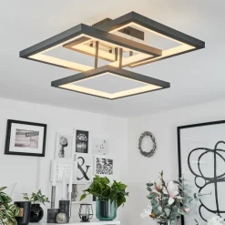Plafonniersolaro Led Gris, 1 Lumiere