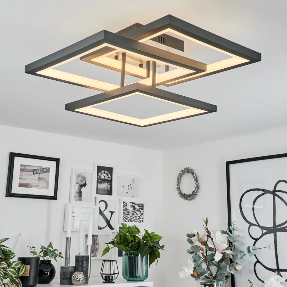 Plafonniersolaro Led Gris, 1 Lumiere