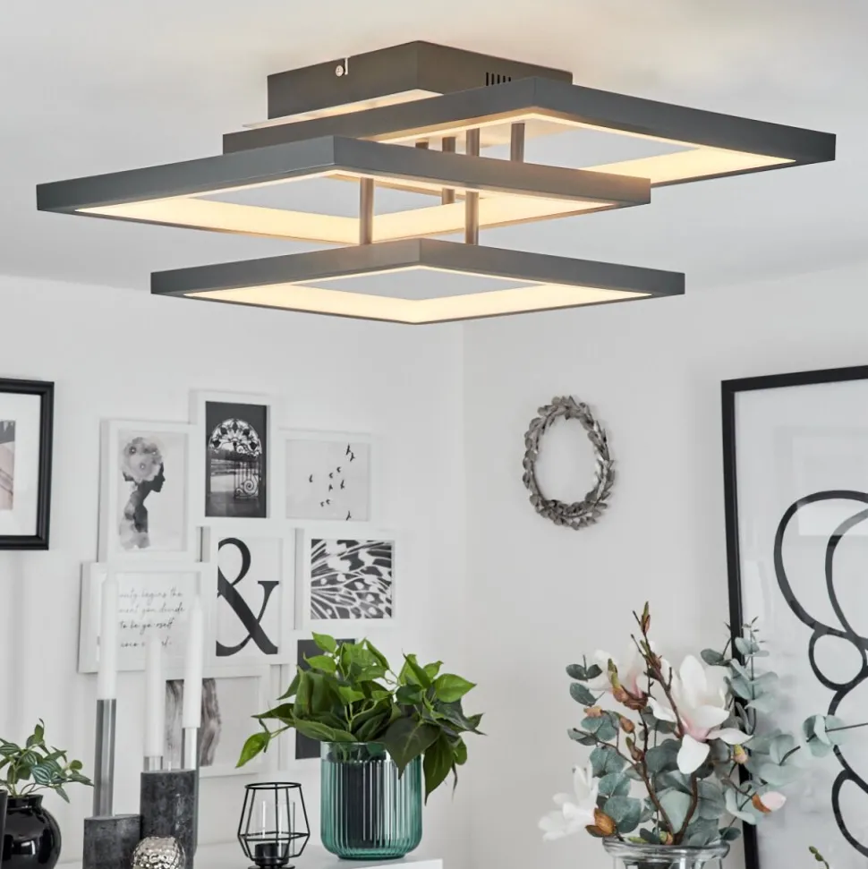 Plafonniersolaro Led Gris, 1 Lumiere