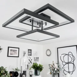 Plafonniersolaro Led Gris, 1 Lumiere