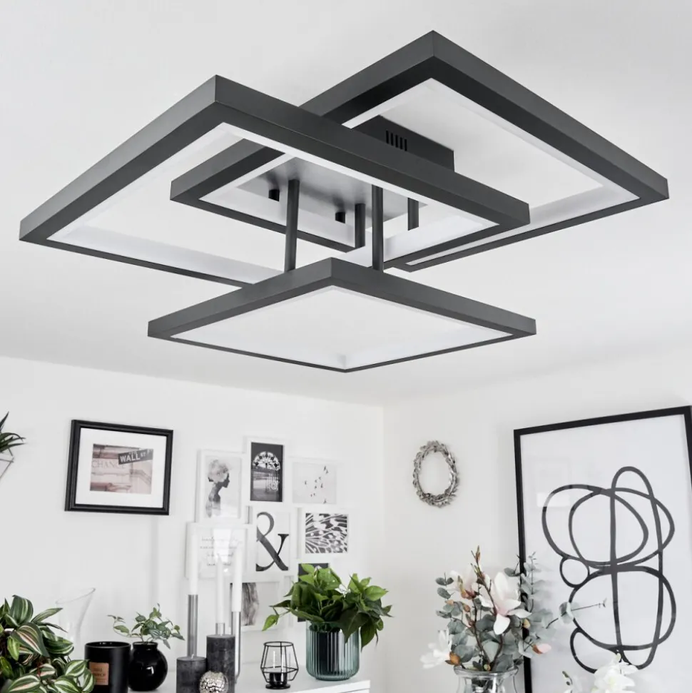 Plafonniersolaro Led Gris, 1 Lumiere