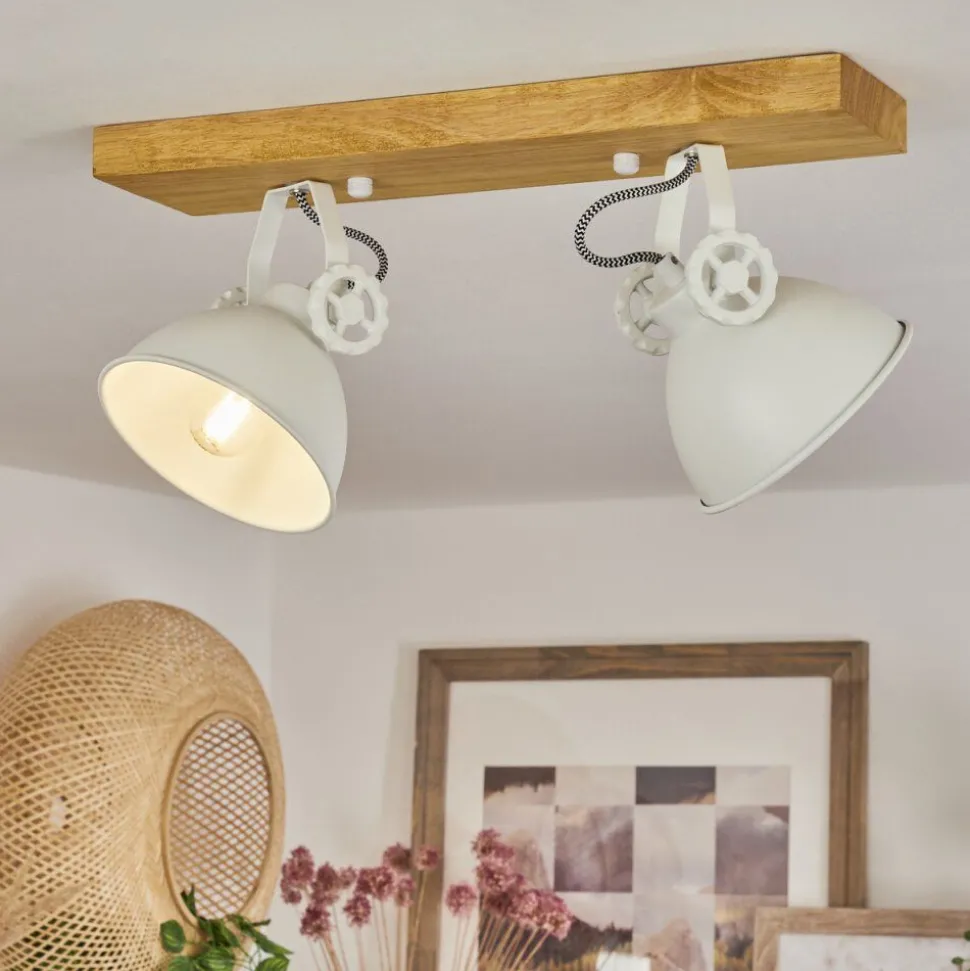 Plafonniersvanfolk Ecru, Blanc, 2 Lumieres