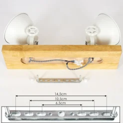 Plafonniersvanfolk Ecru, Blanc, 2 Lumieres
