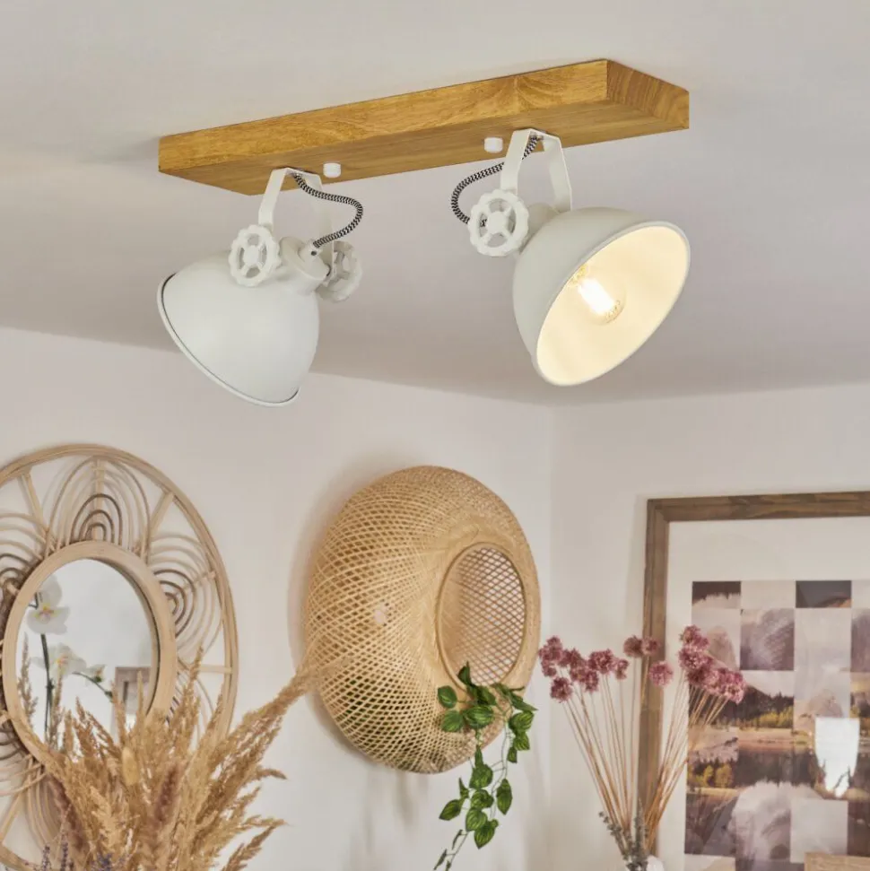 Plafonniersvanfolk Ecru, Blanc, 2 Lumieres