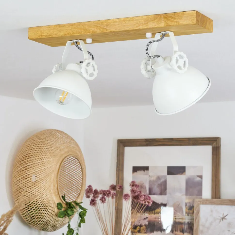 Plafonniersvanfolk Ecru, Blanc, 2 Lumieres