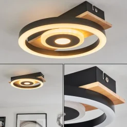 Plafonniertaboneira Led Ecru, Noir, Blanc, 1 Lumiere