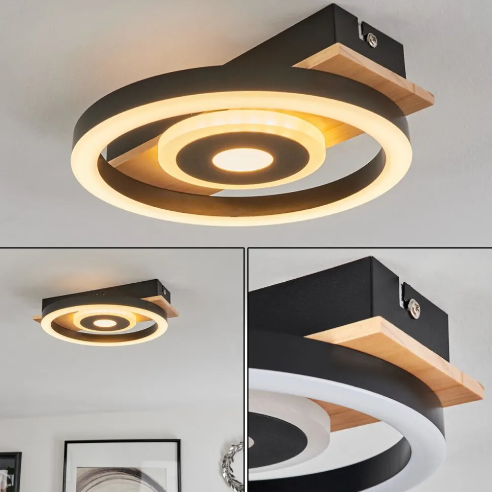Plafonniertaboneira Led Ecru, Noir, Blanc, 1 Lumiere