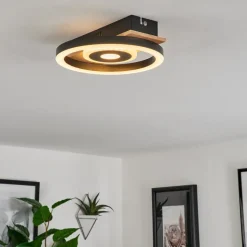 Plafonniertaboneira Led Ecru, Noir, Blanc, 1 Lumiere