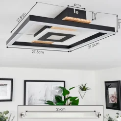 Plafonniertaboneira Led Ecru, Noir, Blanc, 1 Lumiere
