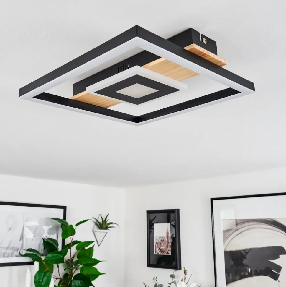 Plafonniertaboneira Led Ecru, Noir, Blanc, 1 Lumiere