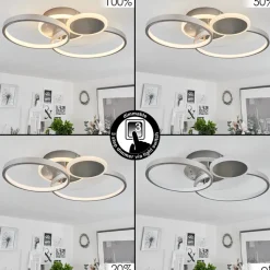 Plafonniertagsdorff Led Chrome, Nickel Mat, 1 Lumiere
