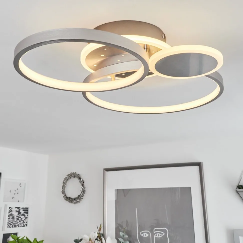 Plafonniertagsdorff Led Chrome, Nickel Mat, 1 Lumiere