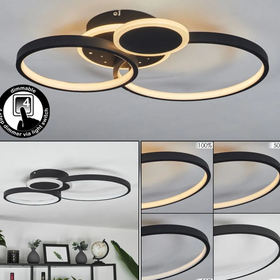 Plafonniertagsdorff Led Noir, Blanc, 1 Lumiere