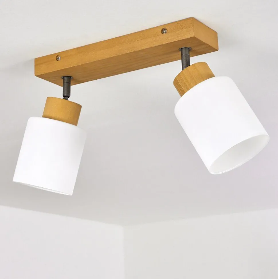Plafonniertercier Argent Oxyde, Ecru, 2 Lumieres