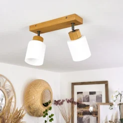 Plafonniertercier Argent Oxyde, Ecru, 2 Lumieres