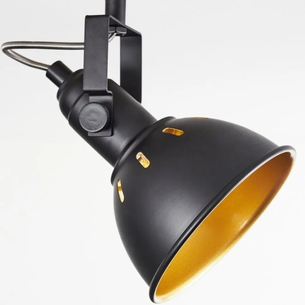 Plafonniertina Bois Fonce, Ecru, Noir, 2 Lumieres