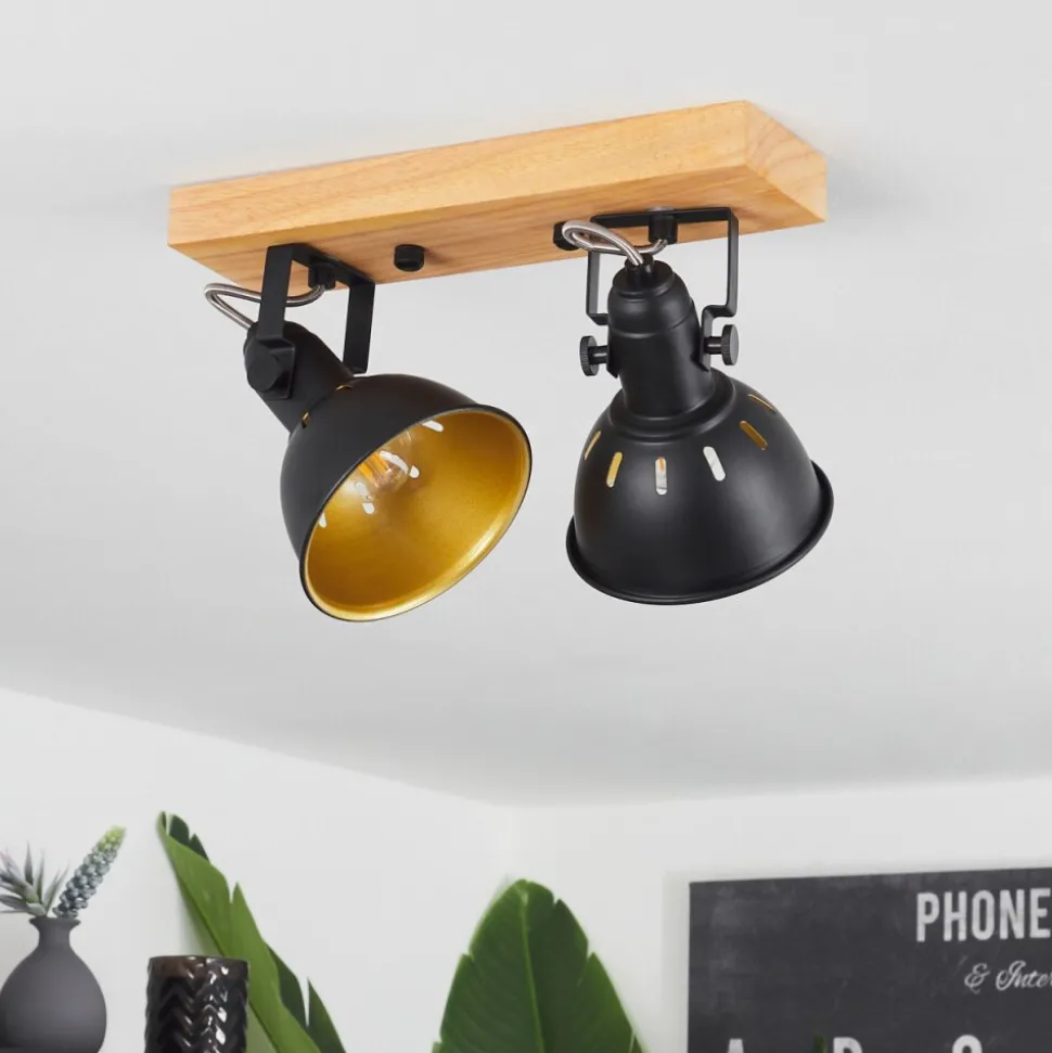 Plafonniertina Brun, Noir, 2 Lumieres