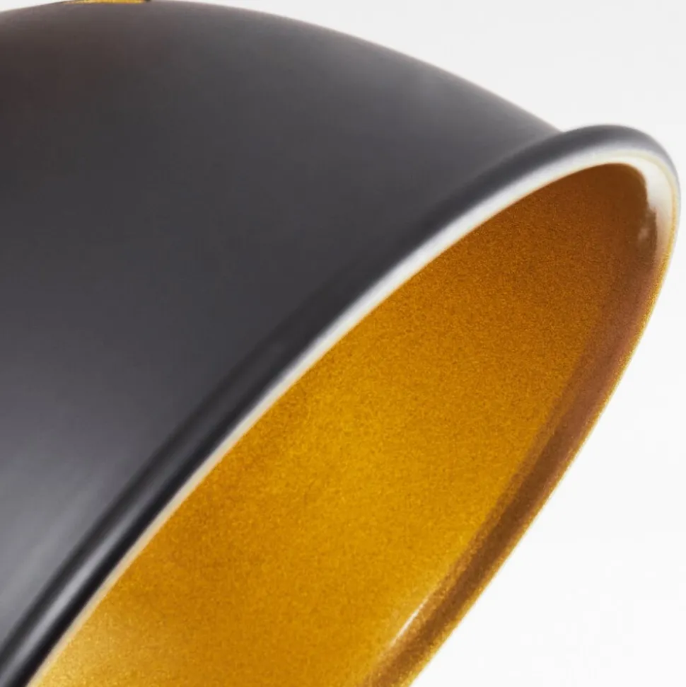 Plafonniertina Chrome, Bois Clair, Noir, 3 Lumieres