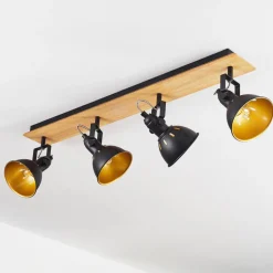 Plafonniertina Chrome, Ecru, Noir, 4 Lumieres
