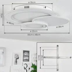 Plafonniertomazes Led Blanc, 1 Lumiere, Telecommandes
