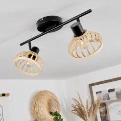 Plafonniertotui Noir, 2 Lumieres