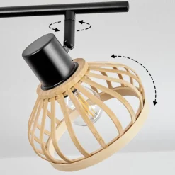 Plafonniertotui Noir, 2 Lumieres