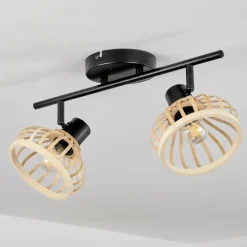 Plafonniertotui Noir, 2 Lumieres