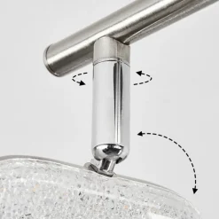 Plafonniervillenauxe Led Chrome, Nickel Mat, 4 Lumieres