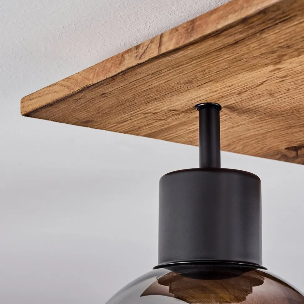 Plafonniervouhet Brun, Couleur Bois, Noir, 4 Lumieres