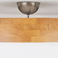 Plafonniervrolle Bois Clair, Nickel Mat, 3 Lumieres