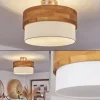 Plafonniervrolle Bois Clair, Nickel Mat, 2 Lumieres