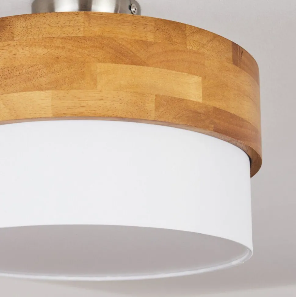 Plafonniervrolle Bois Clair, Nickel Mat, 2 Lumieres