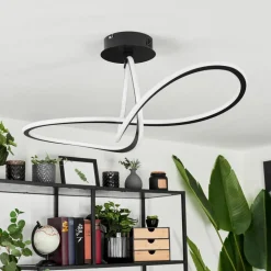 Plafonnierzibreira Led Noir, 1 Lumiere, Telecommandes