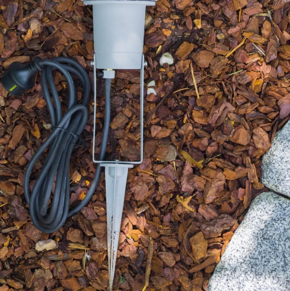 Projecteur De Jardin Pilsen Argente, 1 Lumiere