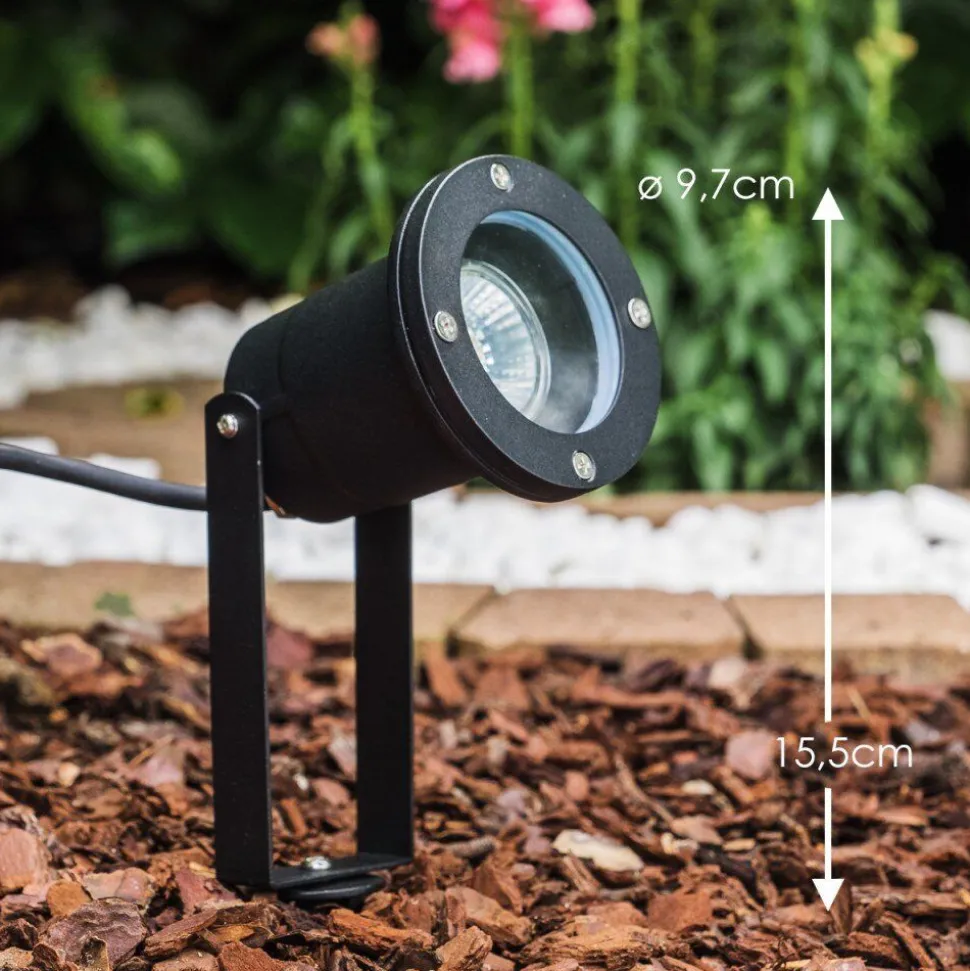 Projecteur De Jardin Pilsen Noir, 1 Lumiere