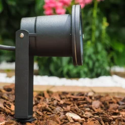 Projecteur De Jardin Pilsen Noir, 1 Lumiere