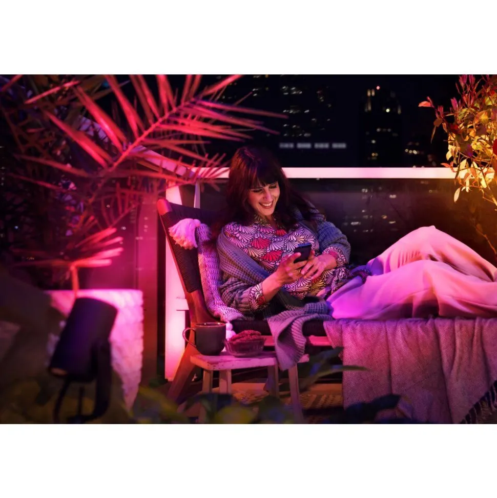 Projecteur Philips Hue Ambiance White & Color Waca Lily Led Noir, 1 Lumiere, Changeur De Couleurs