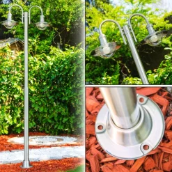Reverbere Elima Acier Inoxydable, 2 Lumieres