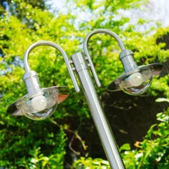 Reverbere Elima Acier Inoxydable, 2 Lumieres