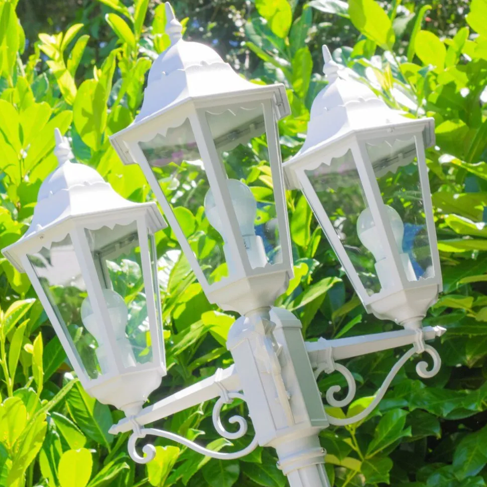 Reverbere Hongkong Blanc, 3 Lumieres