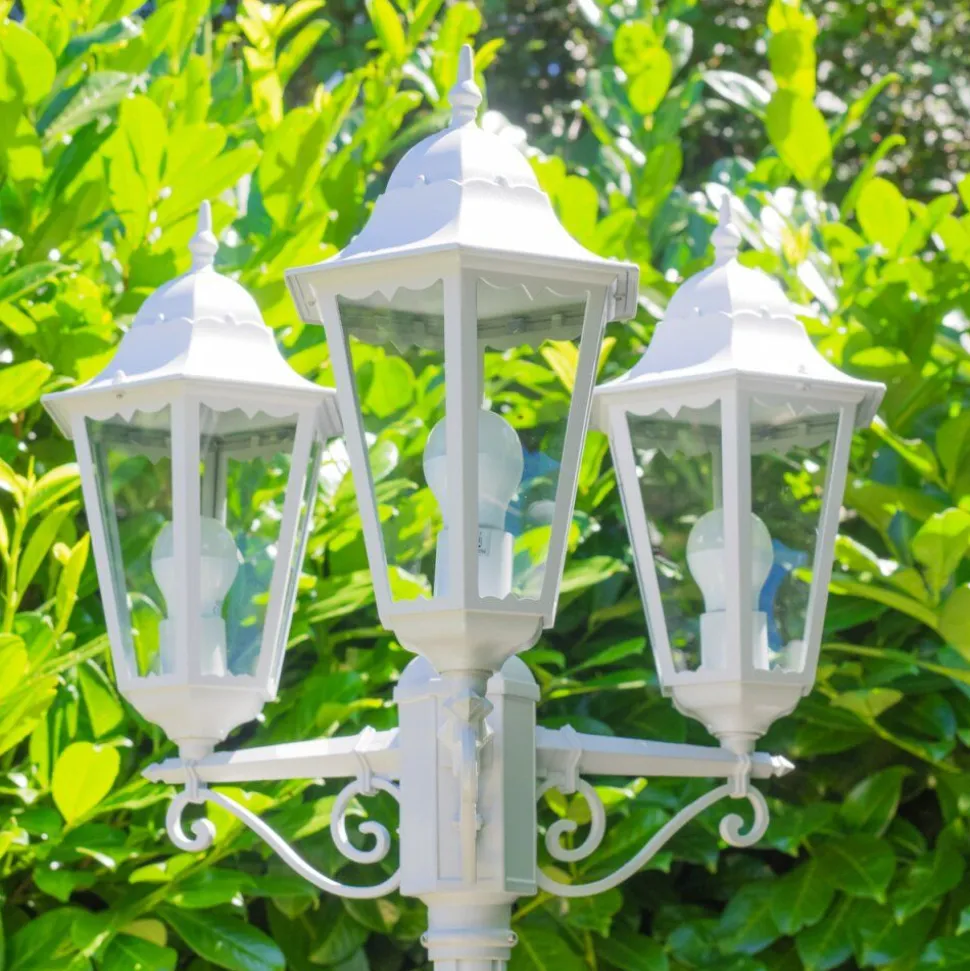 Reverbere Hongkong Blanc, 3 Lumieres