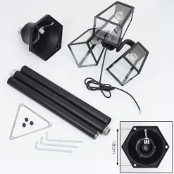 Reverbere Juanico Noir, 3 Lumieres